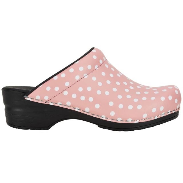 Sanita 'Fenja Spotty' Flexible Clogs in Rose