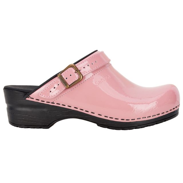 Sanita 'Freya Patent' Flexible Clogs in Rose