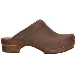 Sanita Chrissy Wooden Clogs in Antique Brown 1200009 World of Clogs