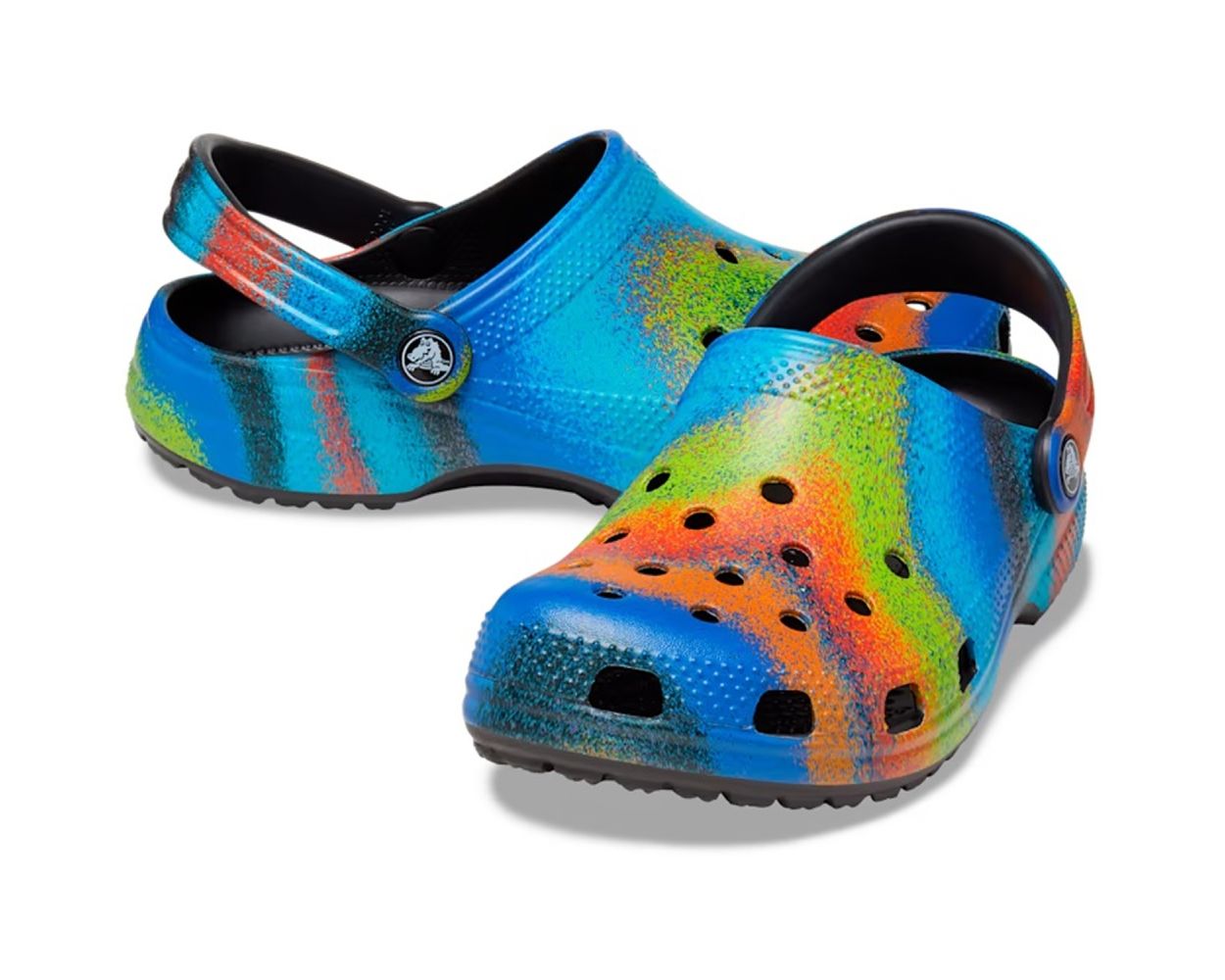 Crocs Classic Spray Dye Clog 208054 Black Multi