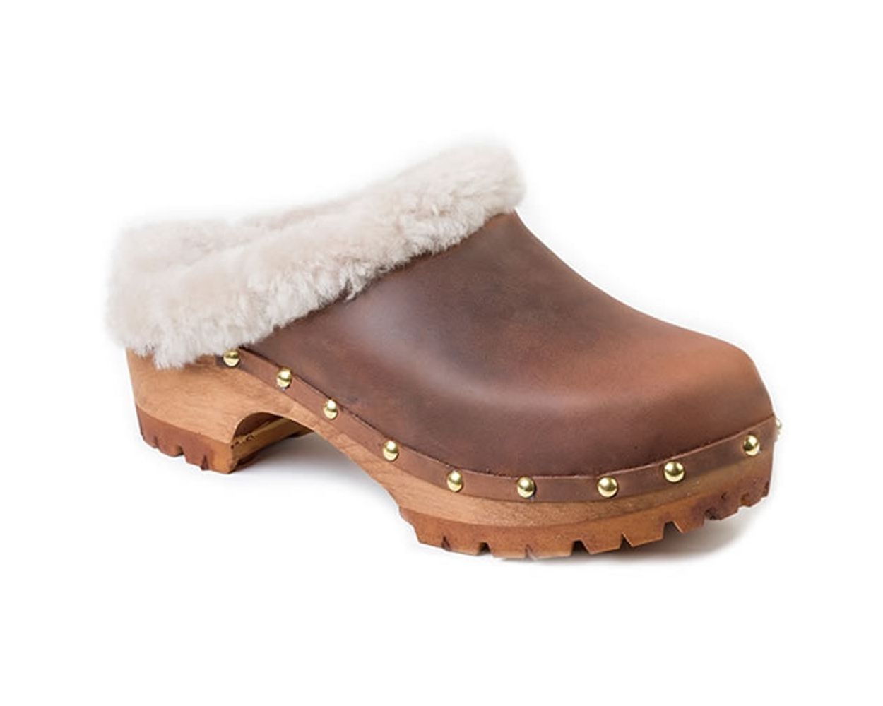 AM Toffeln 106 White Winter Clogs World of Clogs