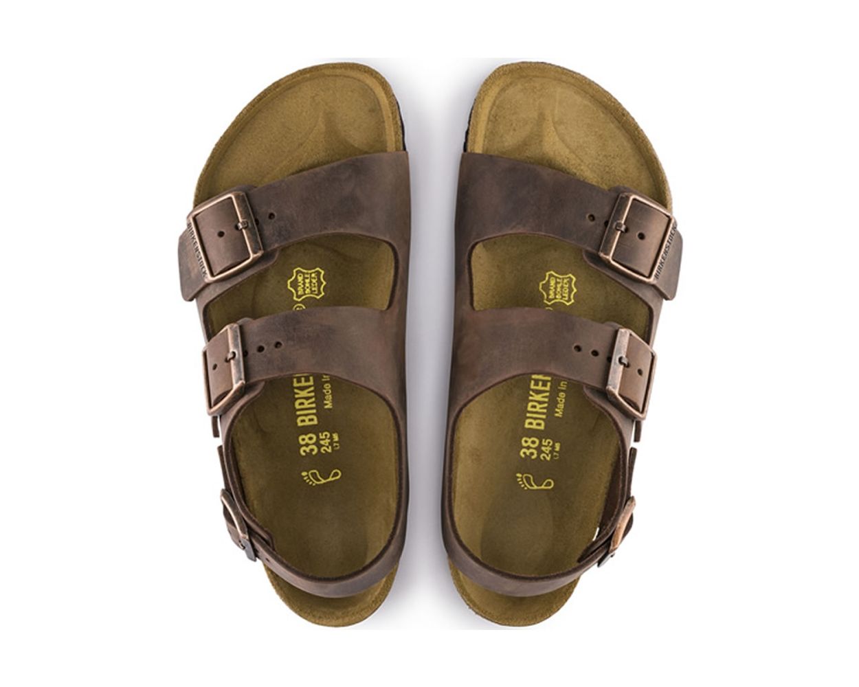 Birkenstock Milano Oiled Leather in Habana 0034871 World of Clogs