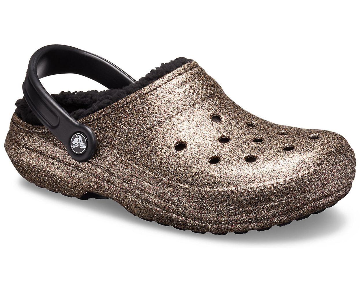Metallic gold crocs shop