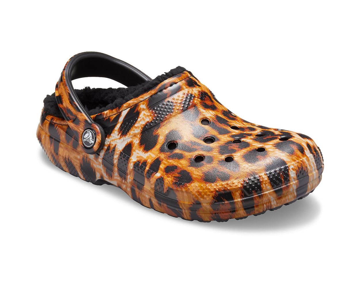 Crocs Classic Lined Animal Print Clog Leopard Black World of Clogs