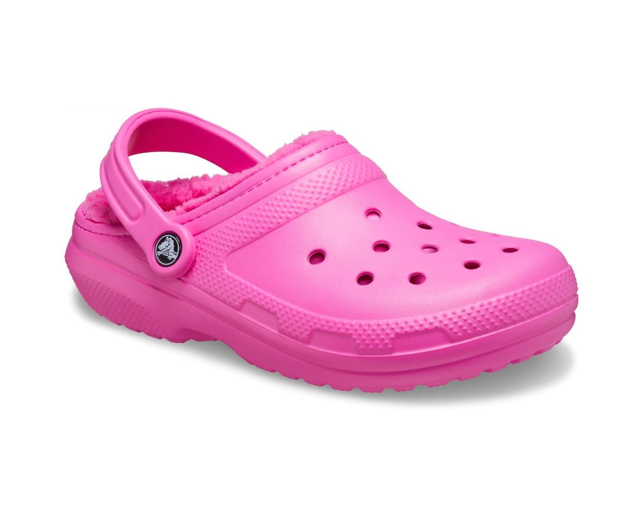 Pink fur lined crocs outlet