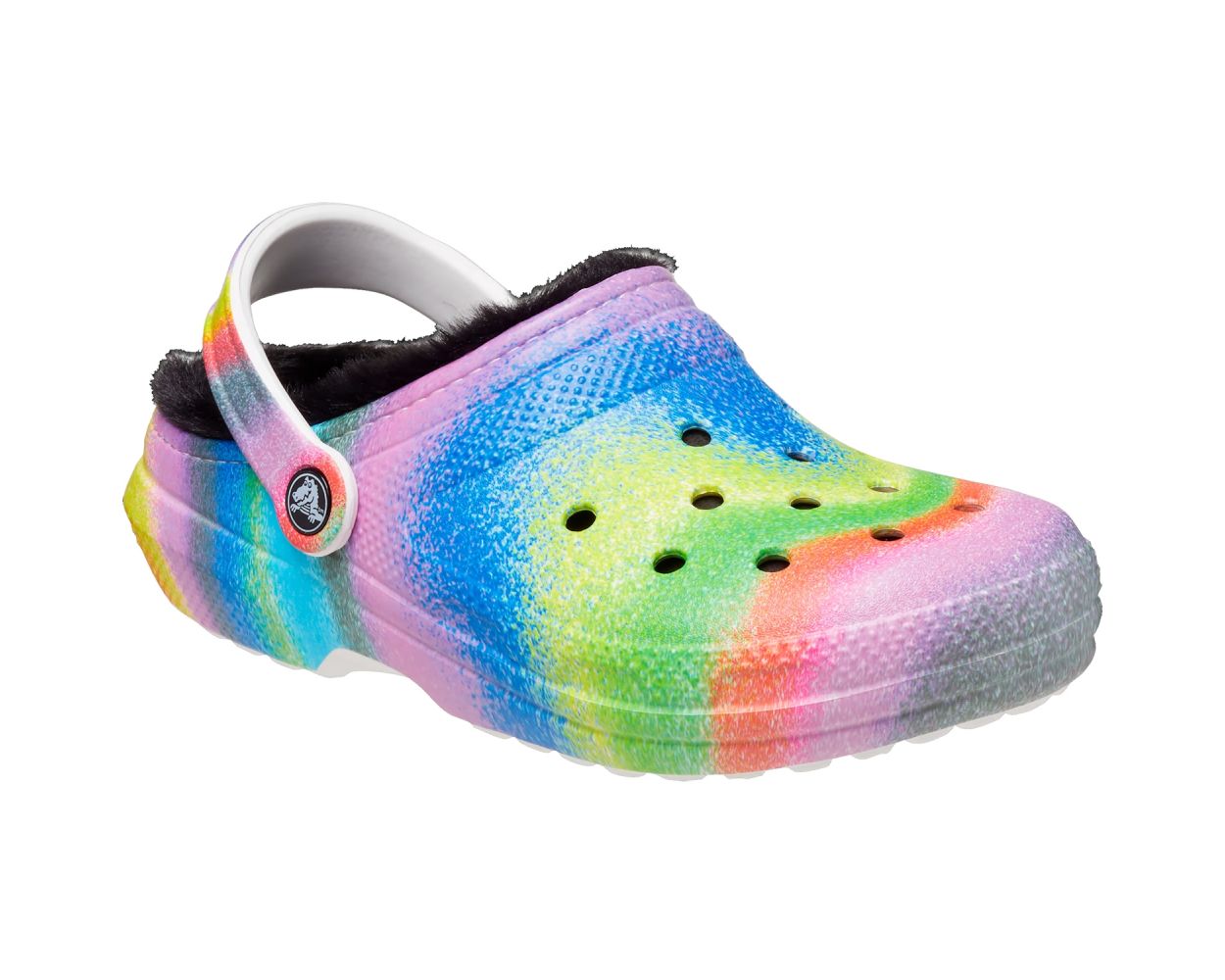 Crocs Classic Lined Spray Dye Clog 208045 White Multi World of Clogs