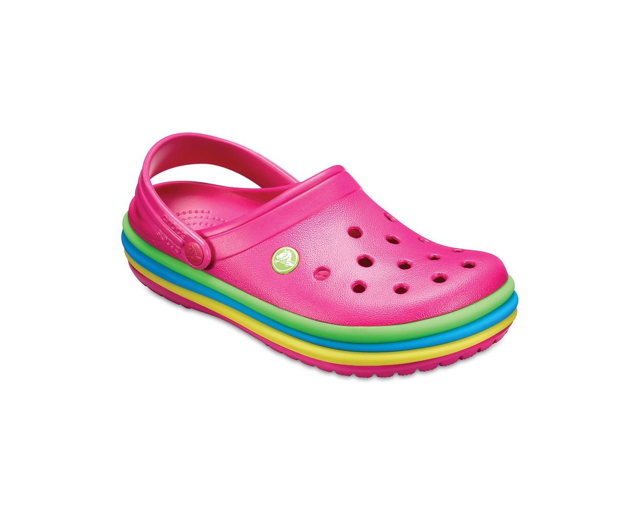 Crocs Crocband Rainbow Band Clog Candy Pink World of Clogs