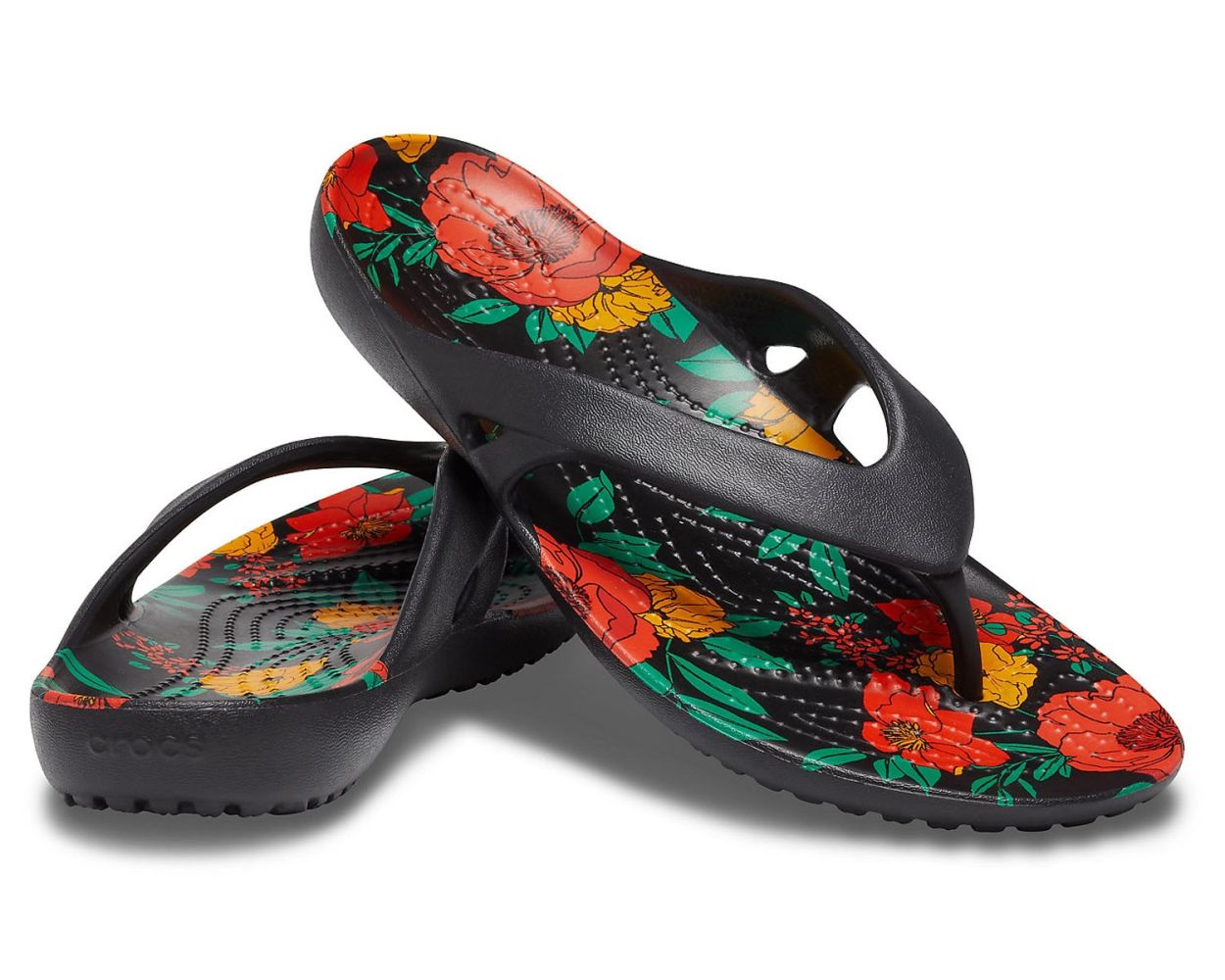 Crocs floral flip flop shop