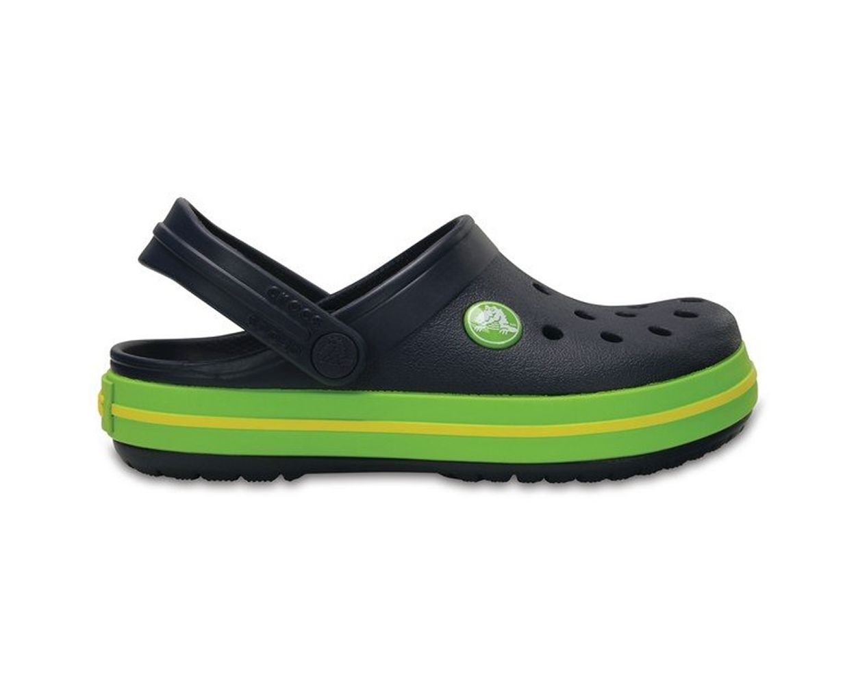 Crocs Crocband Kids Clogs Navy Volt Green World of Clogs