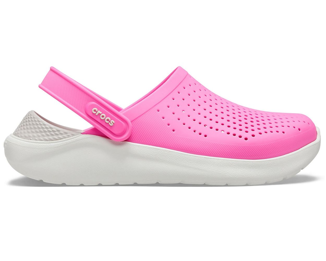 Crocs LiteRide Clog Electric Pink Almost White World of Clogs