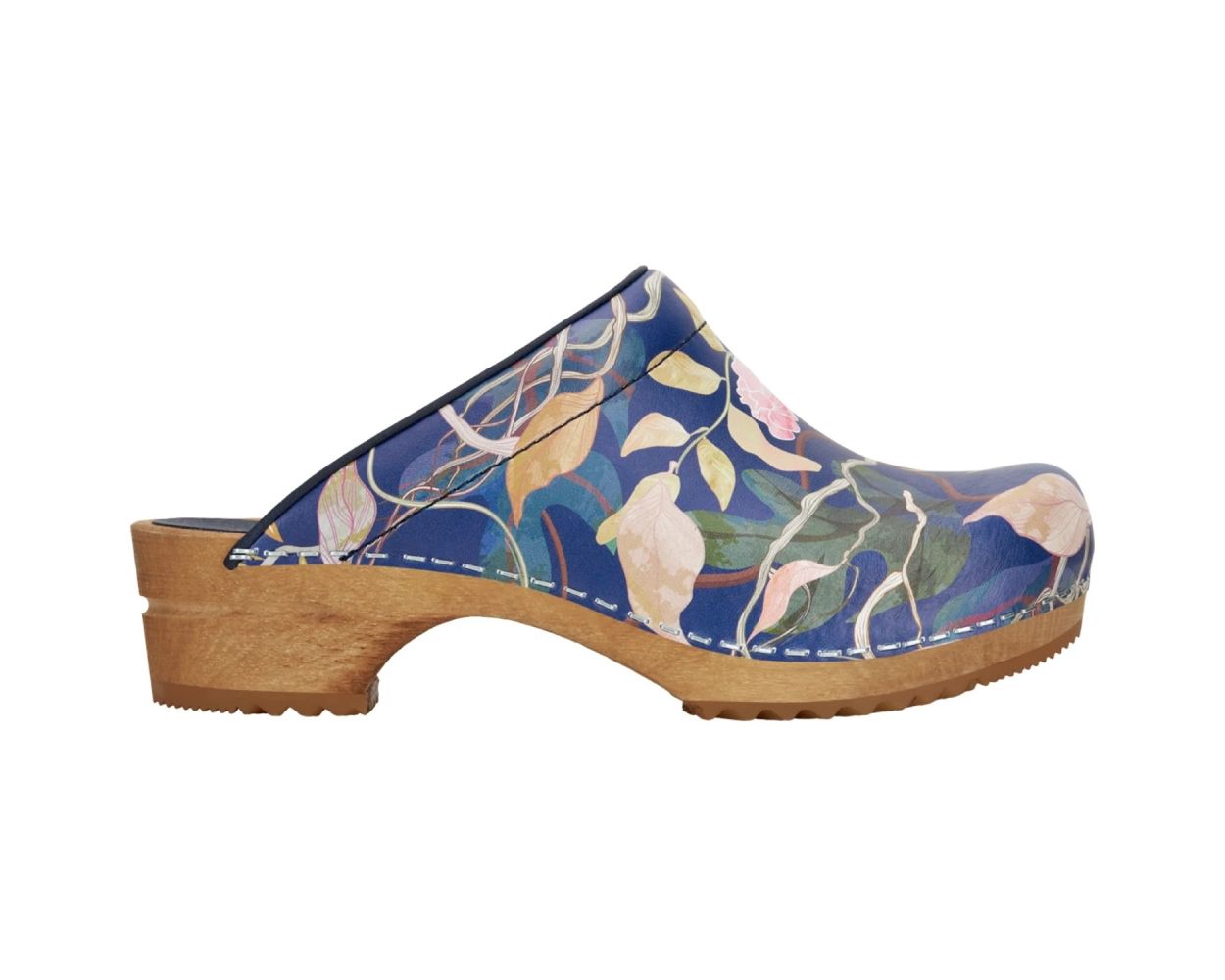 Sanita Persilla Flowery Wooden Clogs Art 473009 World of Clogs