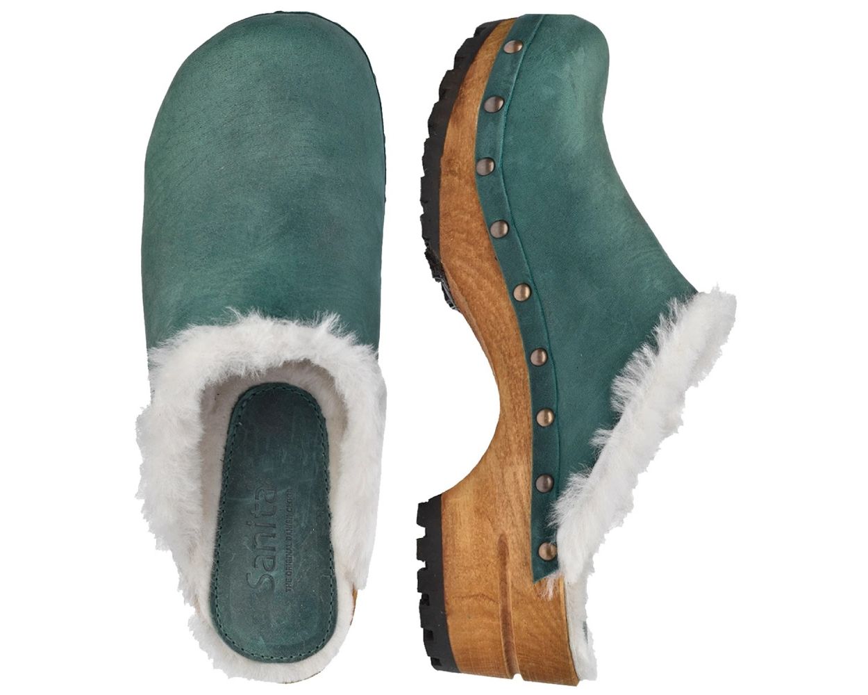 Sanita Hese Winter Clog Green 450401 World of Clogs