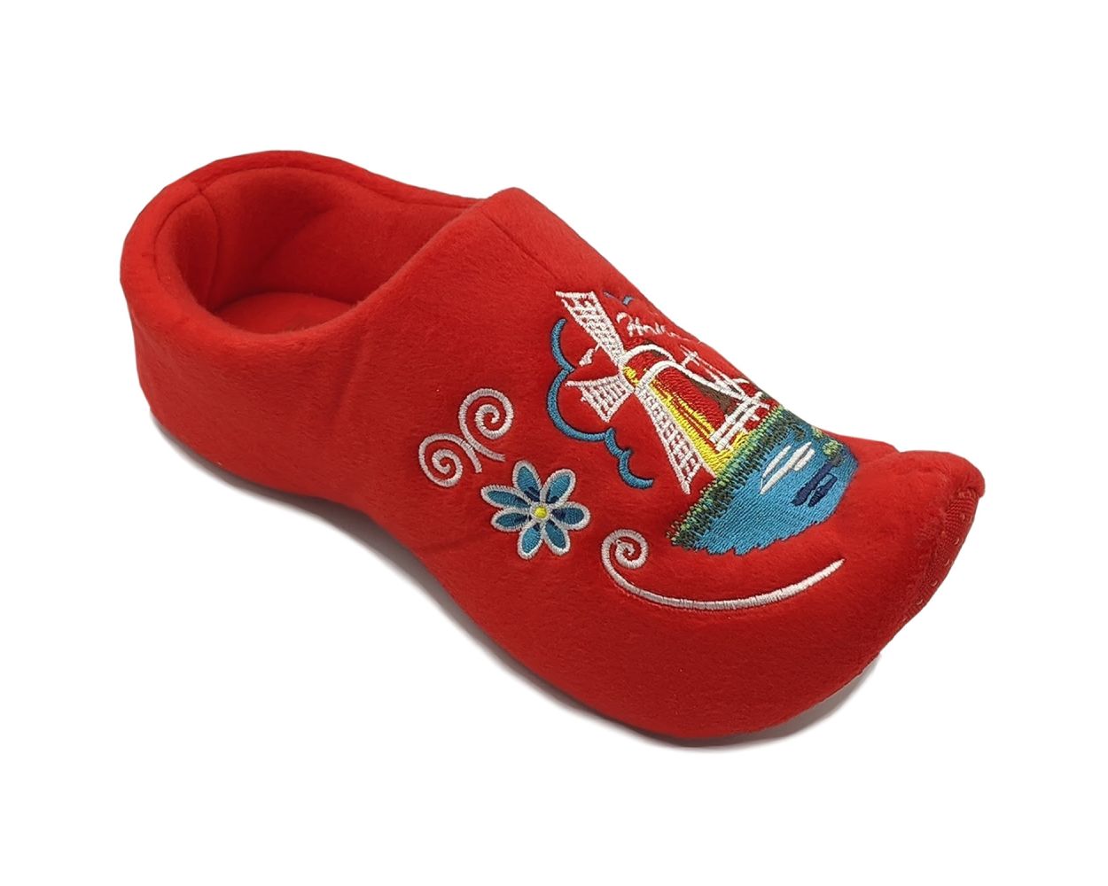 World of Clogs Dutch Clog Slippers in Red